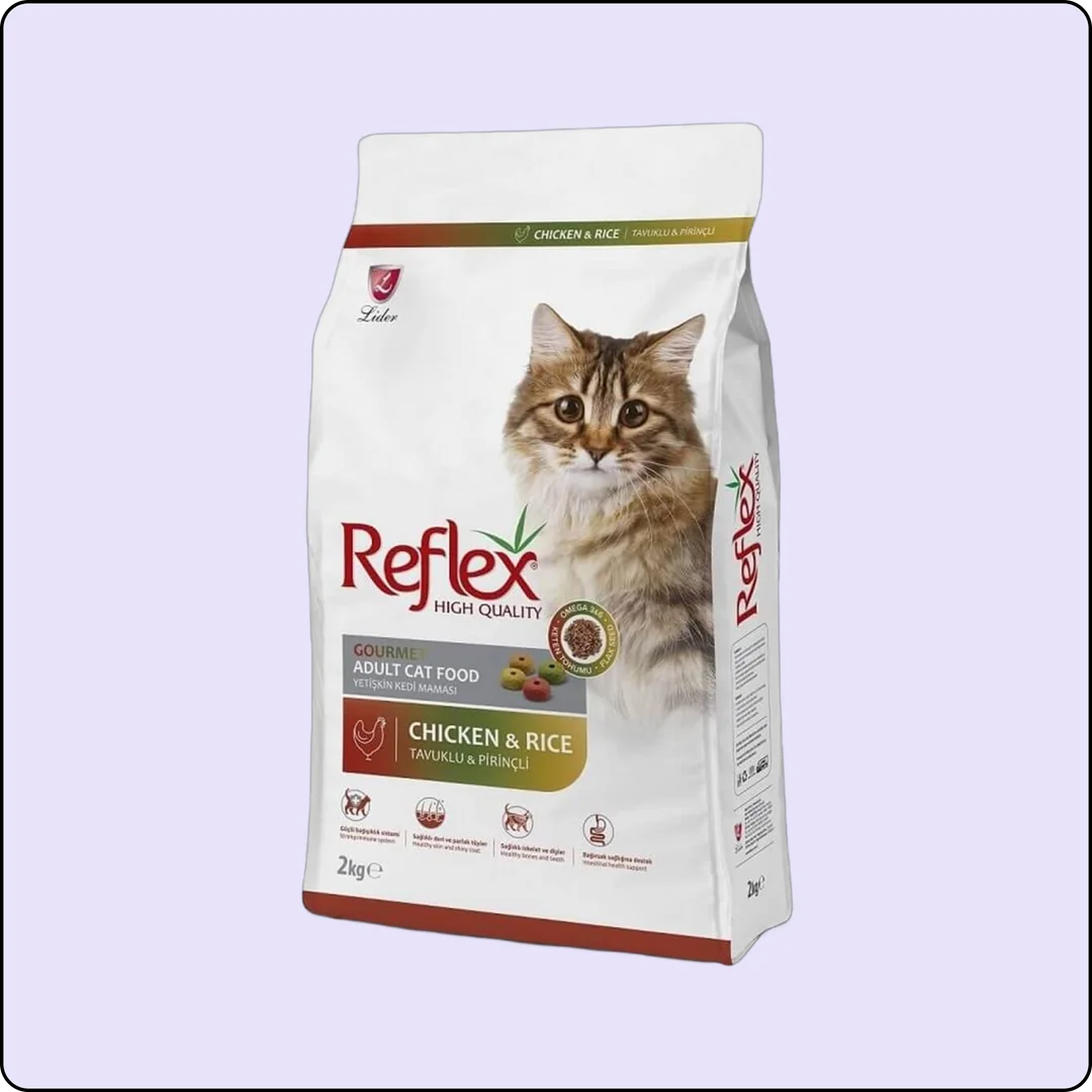 Reflex Yetişkin Renkli  Kedi Maması Tavuklu ve Pirinçli 2 kg Multi Color